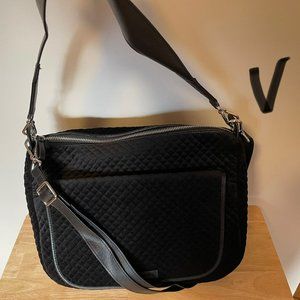 Vera Bradley Carson Shoulder Bag, Classic Black Velvet